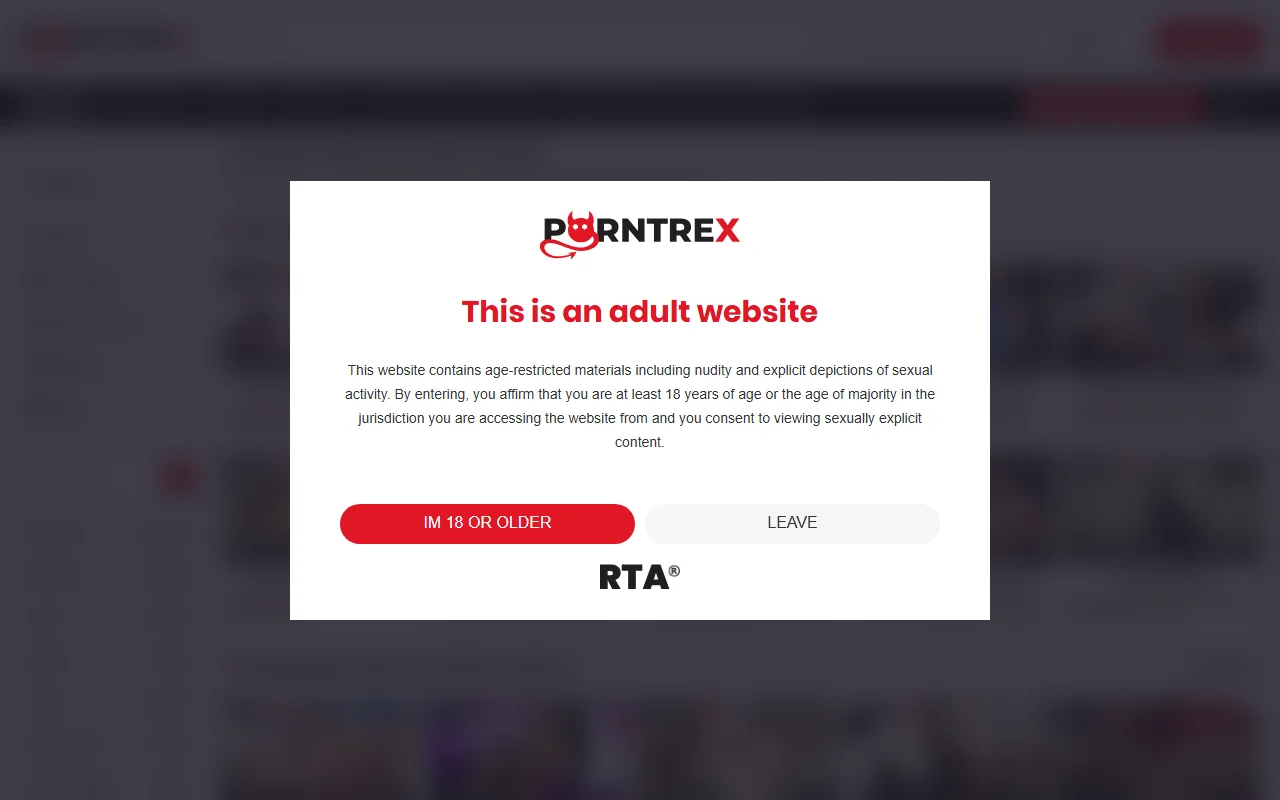 Screenshot: Porntrex Screenshot of Porntrex